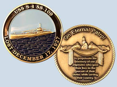 USS S-4 SS 109 Challenge Coin
