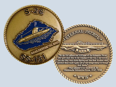 USS S-26 SS 131 Challenge Coin
