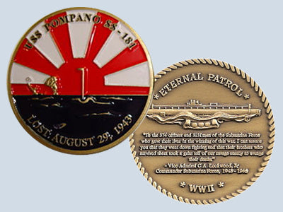 USS Pompano SS 181 Challenge Coin