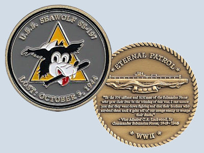 USS Seawolf SS 197 Challenge Coin