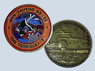 USS Tautog SS 199 Challenge Coin