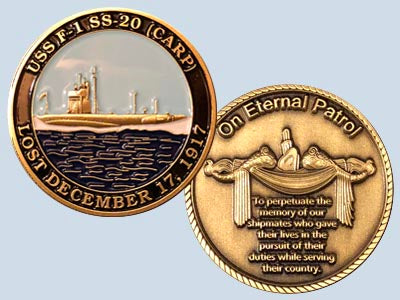 USS Carp SS 20 Challenge Coin