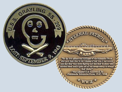 USS Grayling SS 209 Challenge Coin
