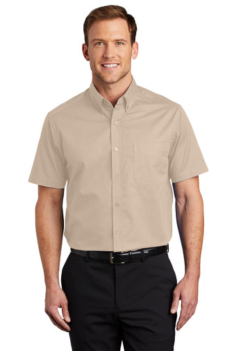 Woven Button Down Short Sleeve