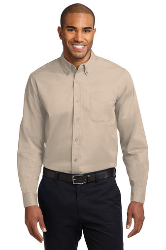 Woven LONG sleeve button Down Shirt,