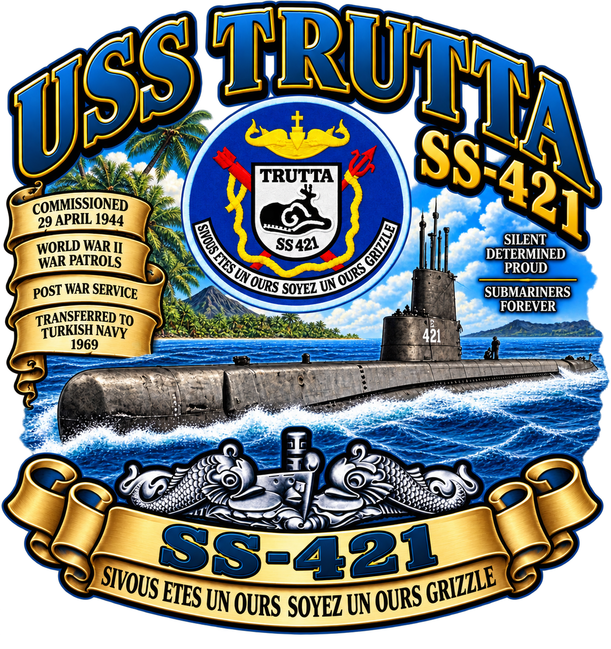 USS Trutta SS  - 421 Dynamic Clothing