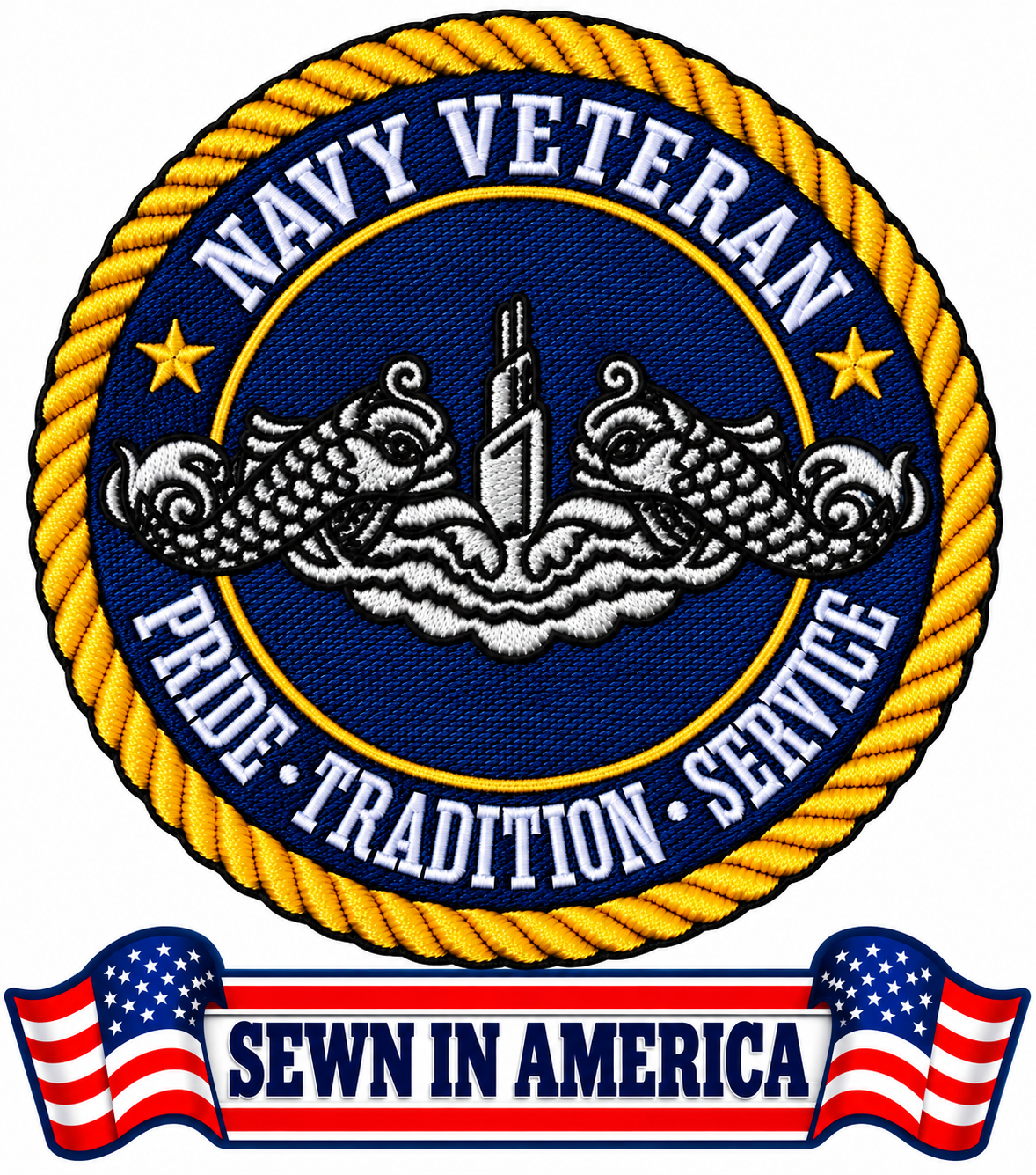 NAVY VETERAN SUBMARINE silver DOLPHINS PATCH