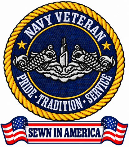 NAVY VETERAN SUBMARINE silver DOLPHINS PATCH