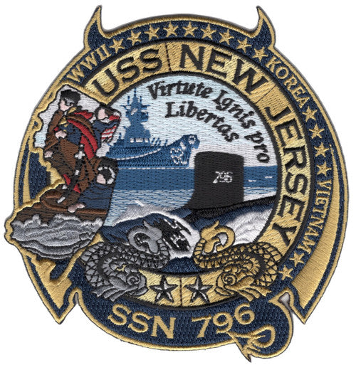 USS NEW JERSEY SSN 796 Patch
