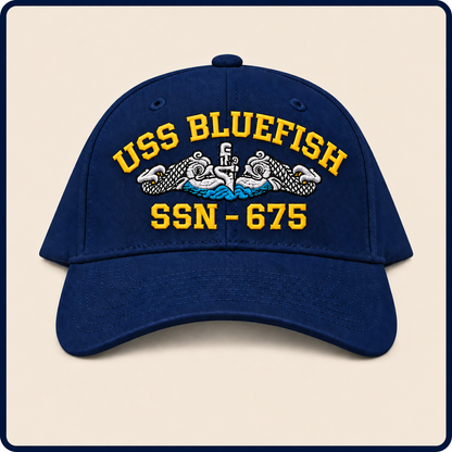 USS BLUEFISH SSN-675 HAT approved boat mockup