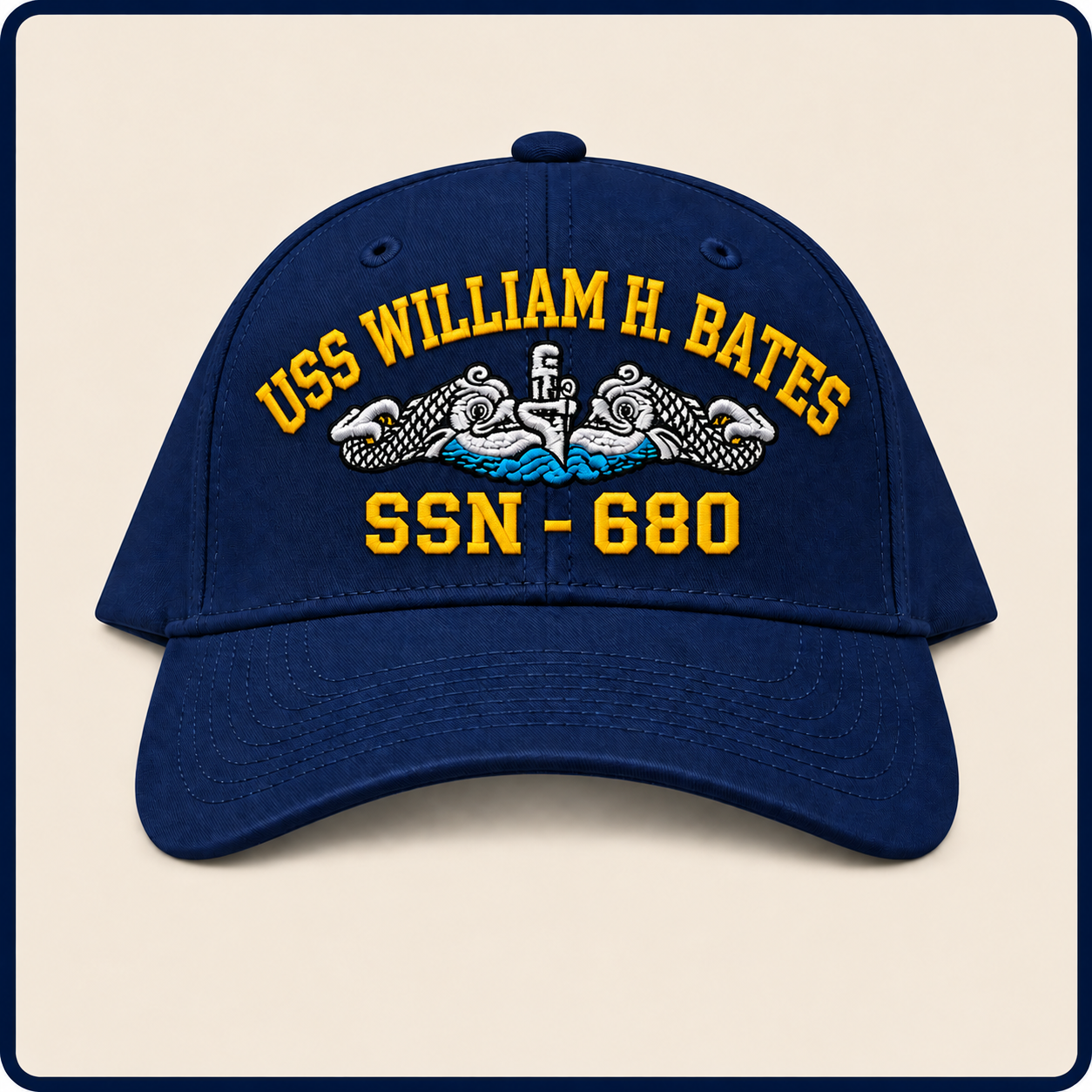 USS WILLIAM H. BATES SSN-680 HAT approved boat mockup