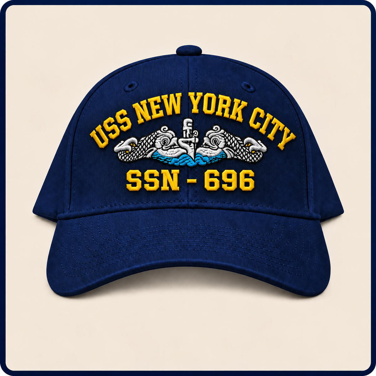 USS NEW YORK CITY SSN-696 HAT approved boat mockup