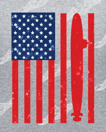 Vertical American Flag & Submarine : Clothing