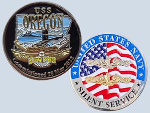 USS Oregon SSN 793 Challenge Coin