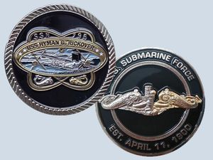 USS Hyman G. Rickover SSN 795 Challenge Coin