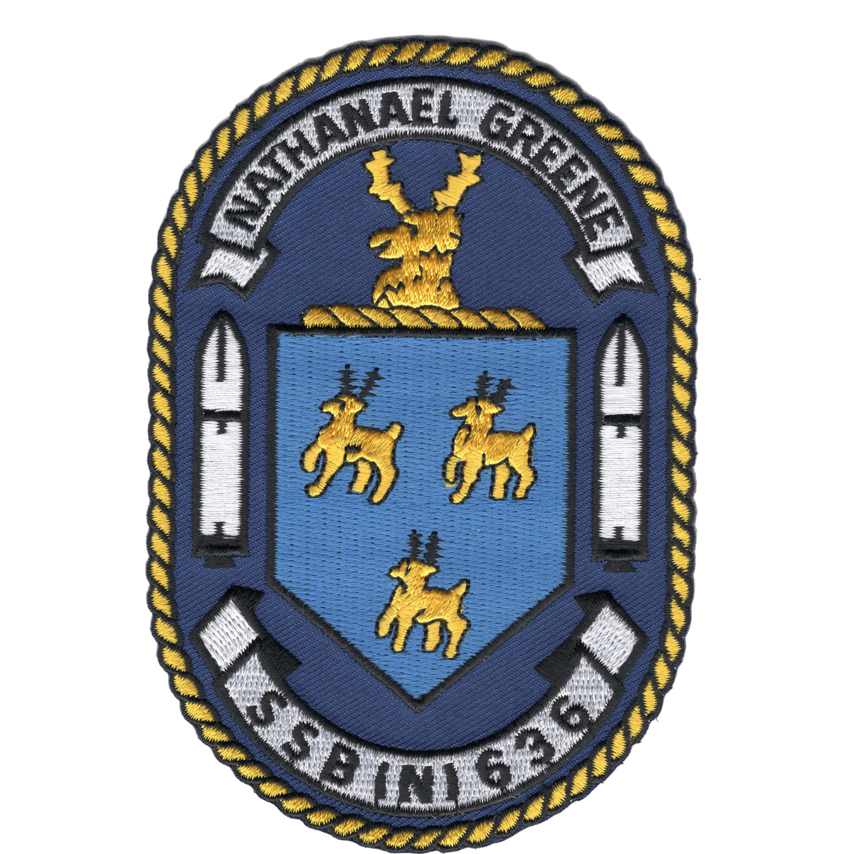USS NATHANAEL GREENE SSBN 636 PATCH  SSB(N)