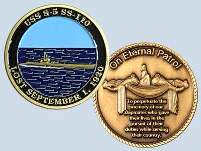 USS S-5 SS 110 Challenge Coin