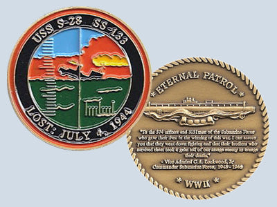 USS S-28 SS 133 Challenge Coin