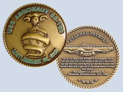 USS Argonaut SS 166 Challenge Coin