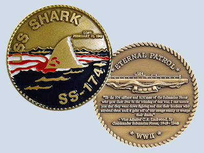 USS Shark SS 174 Challenge Coin