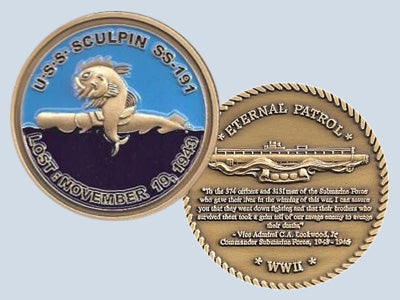 USS Sculpin SS 191 Challenge Coin