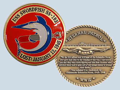USS Swordfish SS 193 Challenge Coin
