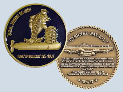 USS Trout SS 202 Challenge Coin