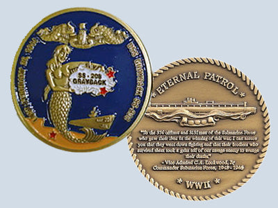 USS Grayback SS 208 Challenge Coin