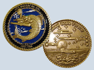 USS Macabi SS 375 Challenge Coin