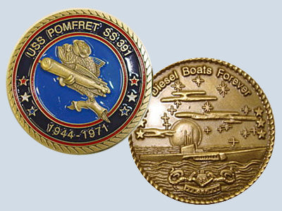 USS Pomfret SS 391 Challenge Coin