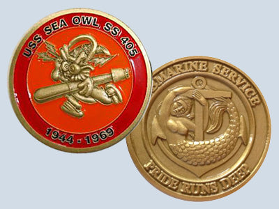 USS Sea Owl SS 405 Challenge Coin