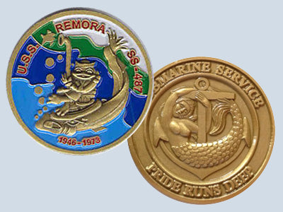 USS Remora SS 487 Challenge Coin — Design 41