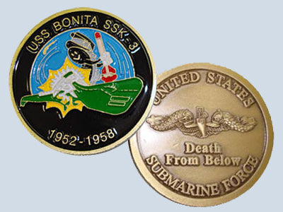 USS Bonita SS 552 / SSK 3 Challenge Coin