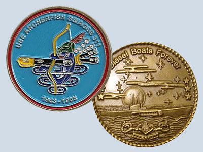 USS Archerfish SS 311 / AGSS 311 Challenge Coin