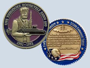 USS Theodore Roosevelt SSBN 600 Challenge Coin