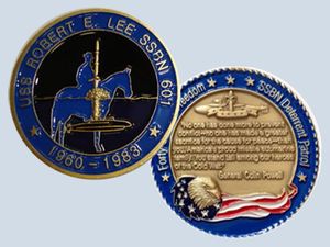 USS Robert E. Lee SSBN 601 Challenge Coin