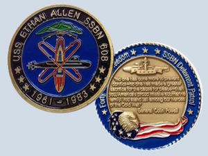 USS Ethan Allen SSBN 608 Challenge Coin