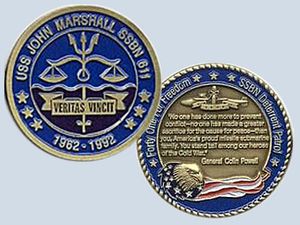 USS John Marshall SSBN 611 Challenge Coin