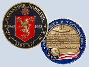 USS Alexander Hamilton SSBN 617 Challenge Coin