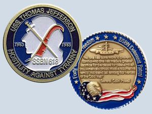 USS Thomas Jefferson SSBN 618 Challenge Coin