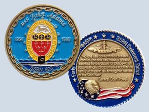 USS John Adams SSBN 620 Challenge Coin