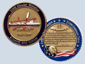 USS Daniel Webster SSBN 626 Challenge Coin