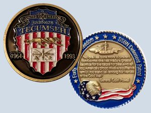 USS Tecumseh SSBN 628 Challenge Coin