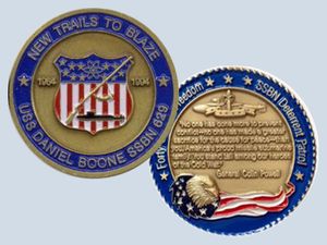 USS Daniel Boone SSBN 629 Challenge Coin