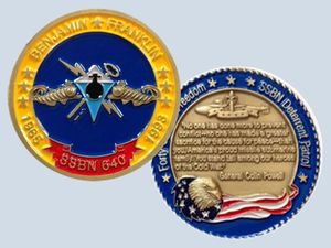 USS Benjamin Franklin SSBN 640 Challenge Coin