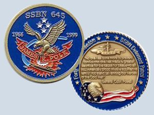 USS James K. Polk SSBN 645 Challenge Coin