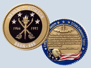USS Henry L. Stimson SSBN 655 Challenge Coin