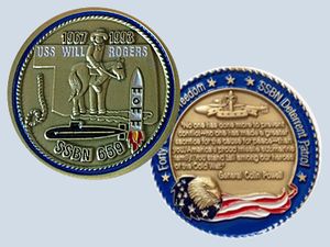 USS Will Rogers SSBN 659 Challenge Coin