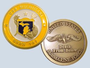 USS Michigan SSBN 727 Challenge Coin