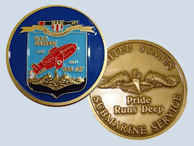 USS Barbero SSG 317 Challenge Coin
